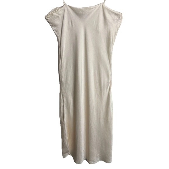 Vintage 90s Victoria Secret Gold Label 100% Silk Slip Midi Dress Large Cream - Picture 4 of 15
